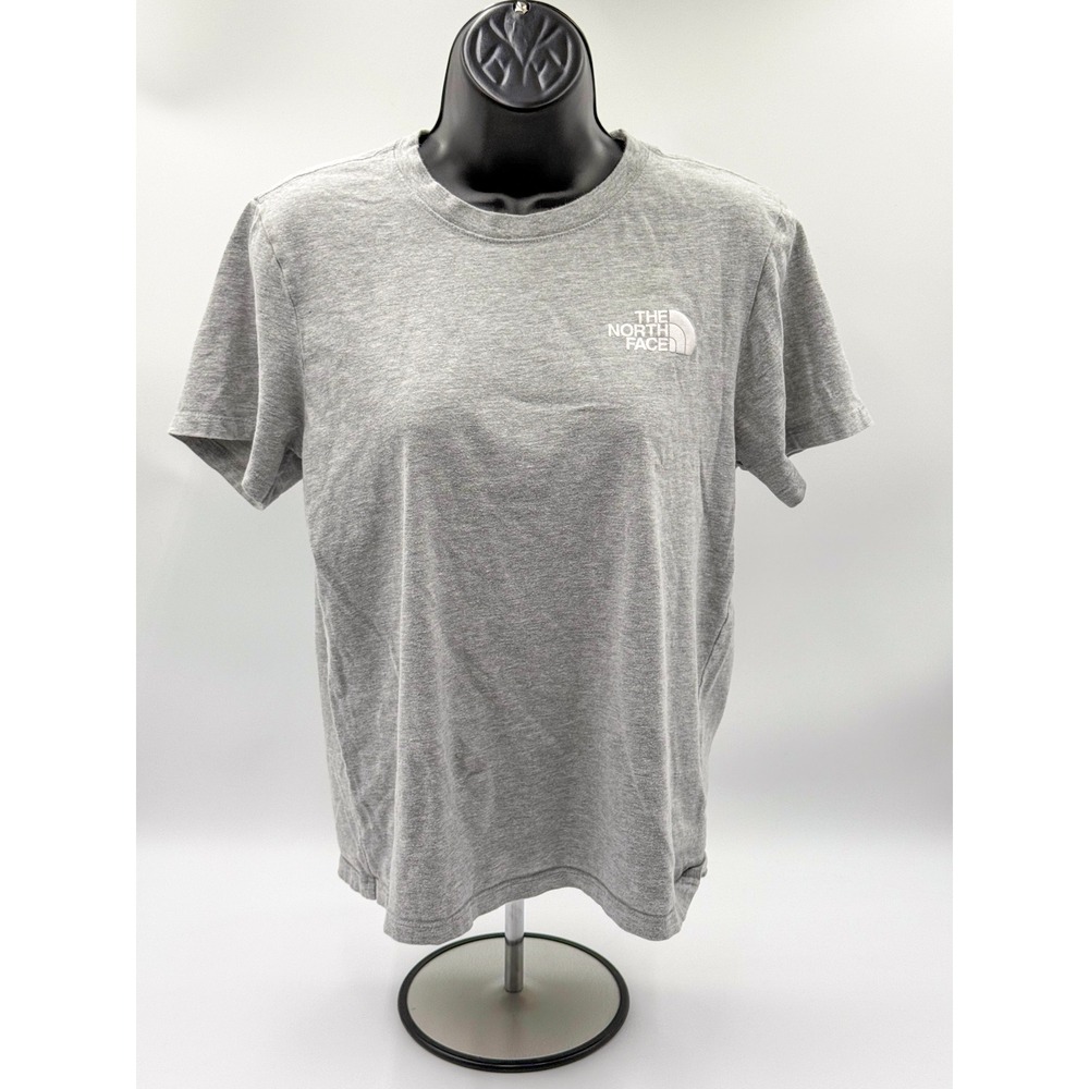 The North Face Womens Gray Short Sleeve T-Shirt Graphic Tee Medium M‎